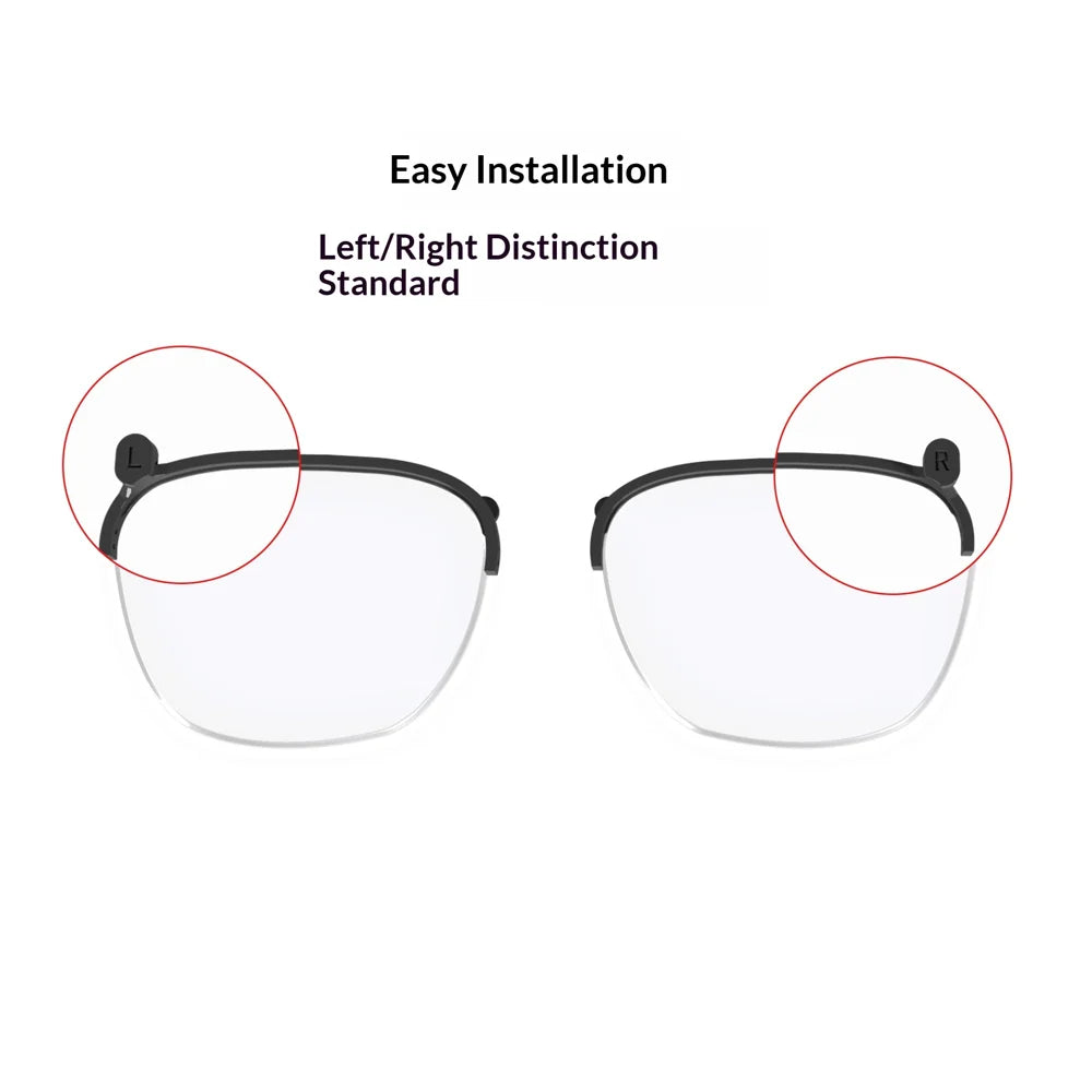For Rokid AR Glasses Frame Half Rim Magnetic Eyeglass Lens Frame with Cleaning Cloth and Storage Case (without Lens) - 4
