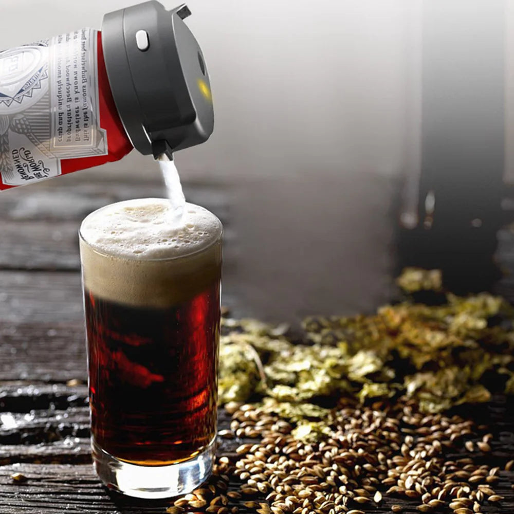 STAR COMPASS BEER-F2 Ultrasonic Beer Foamer for Canned Beer Portable Vibration Foam Maker Creamy Head Enhancer - Black - 2