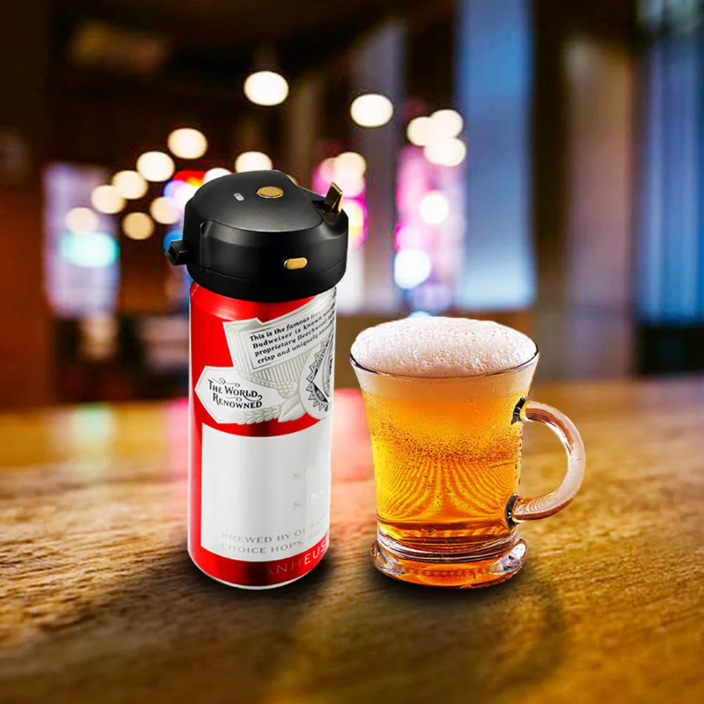 STAR COMPASS BEER-F2 Ultrasonic Beer Foamer for Canned Beer Portable Vibration Foam Maker Creamy Head Enhancer - Black - 3