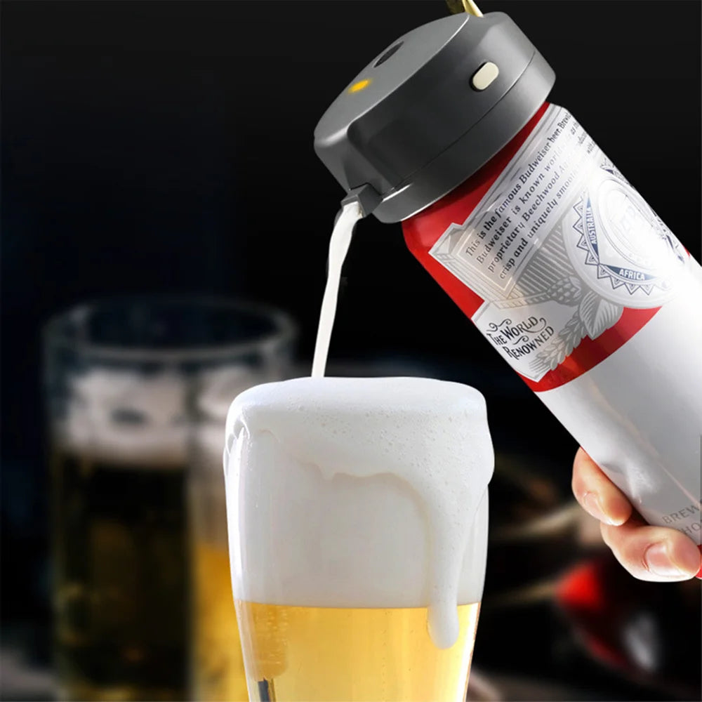 STAR COMPASS BEER-F2 Ultrasonic Beer Foamer for Canned Beer Portable Vibration Foam Maker Creamy Head Enhancer - Black - 4