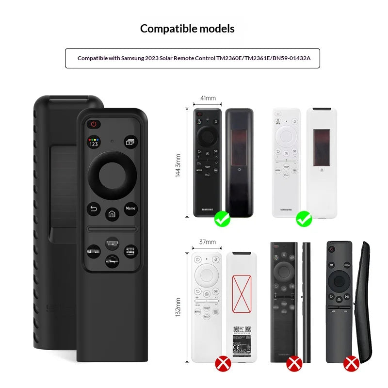 SIKAI 044A007B167 Shockproof Cover For Samsung BN59 TM2360E Remote Control Silicone Protective Case - Black - 3