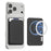 Magnetic Phone Card Holder RFID Blocking Grid Texture Leather Mobile Phone Back Card Case - Black - 1