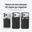 Magnetic Phone Card Holder RFID Blocking Grid Texture Leather Mobile Phone Back Card Case - Black - 7