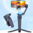 F12 Pro 360 Degree Rotation 3-Axis Gimbal Stabilizer for Smartphone AI Face Tracking Foldable Handheld Gimbal with RGB Fill Light - Black - 3