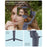 F12 Pro 360 Degree Rotation 3-Axis Gimbal Stabilizer for Smartphone AI Face Tracking Foldable Handheld Gimbal with RGB Fill Light - Black - 5