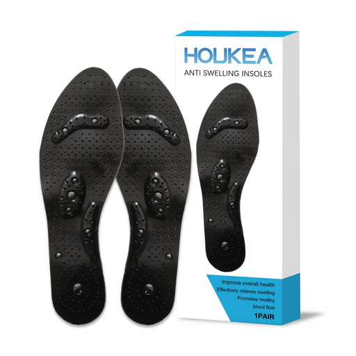 HOUKEA 1 Pair Anti-Swelling Insoles Magnetic Stones Massage Pressure Relief Foot Care Shoe Inserts - 1 Pair - 1