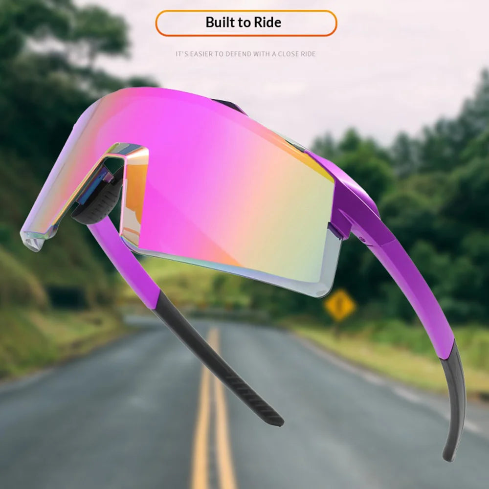 8699 Semi-rimless Frame Sports Sunglasses for Cycling Driving UV400 Protection Windproof Outdoor Eyewear - Black Frame Grey Lens - 3