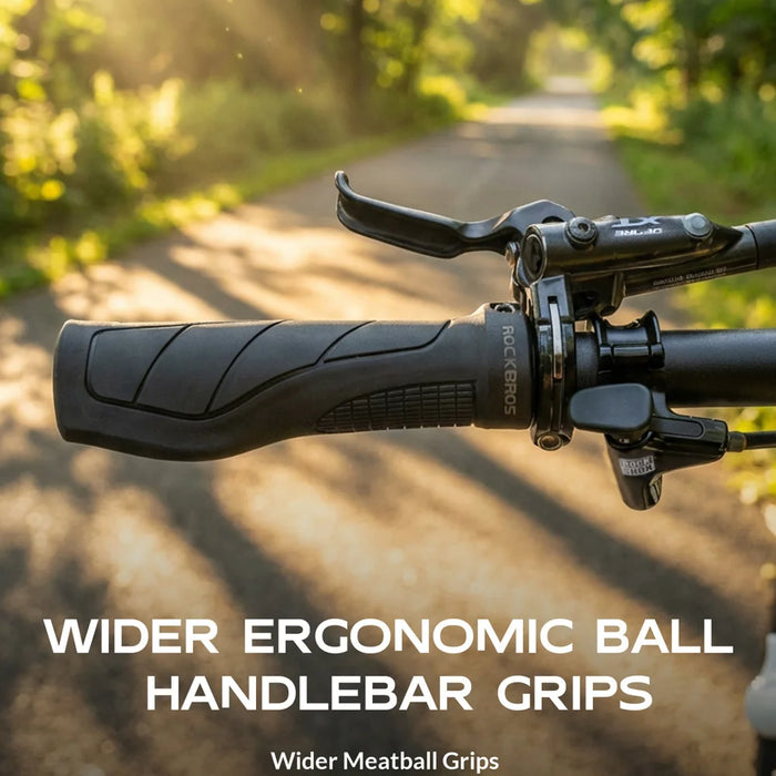 ROCKBROS G326PL Bike Handlebar Grips Shock Absorbing Lock-On Handle Grips for Mountain Road Bicycle - Black - 6