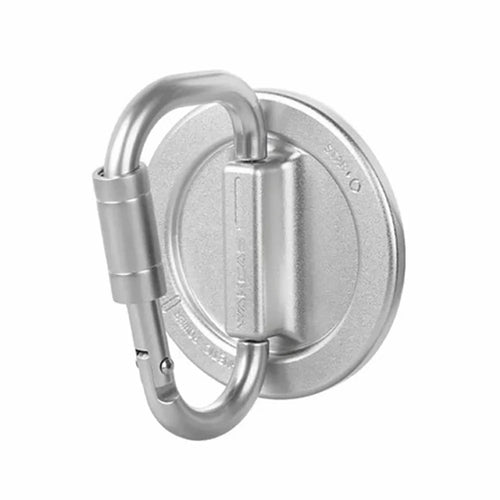 WAKCAS Carabiner Shaped Metal Magnetic Phone Stand Holder 180 Degree Adjustable Kickstand - Silver - 1