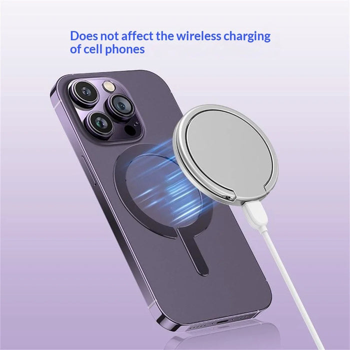 Metal Magnetic Ring Compatible with MagSafe Ultra Thin Magnet Ring Sticker - Purple - 4