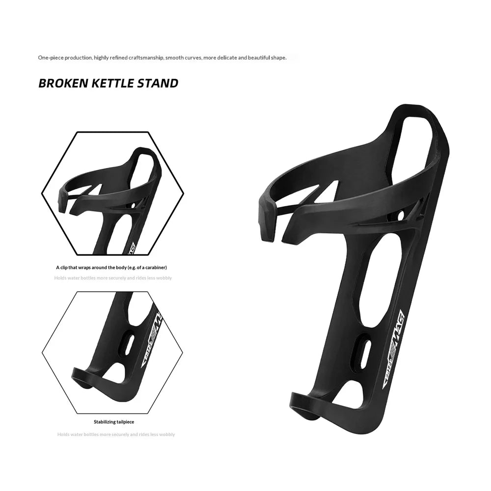 ENLEE MAC-7 Bike Water Bottle Cage for Mountain Road Cycling Lightweight Kettle Holder - Black - 2