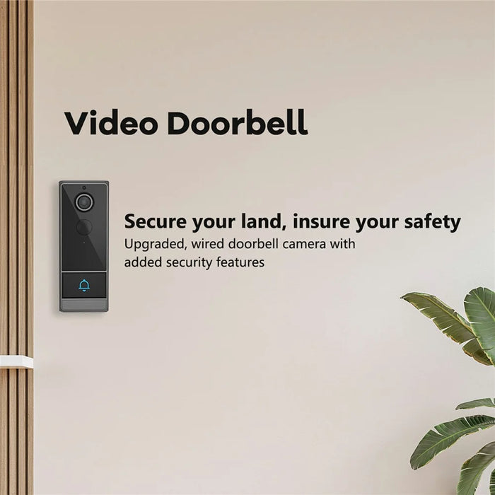 M18 Wireless Video Doorbell Camera Two Way Audio IP65 Waterproof Remote Monitor (with Memory Storage) - Black - 7