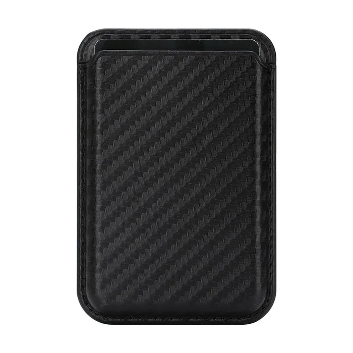 Carbon Fiber Texture Magnetic Wallet Phone Back Card Holder - Carbon Fiber Texture - 2