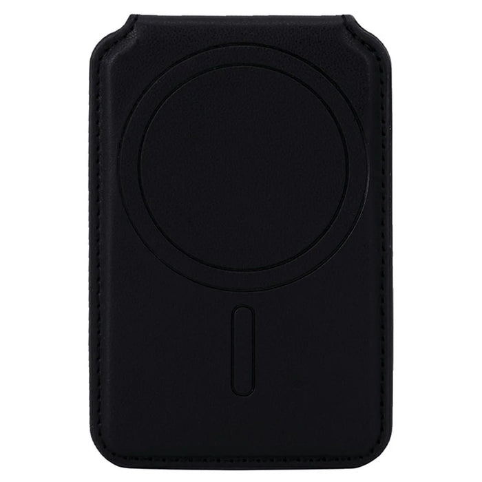R20 Ring Holder Kickstand Magnetic Card Holder PU Leather Phone Card Slots Wallet - Black - 5
