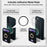 R20 Ring Holder Kickstand Magnetic Card Holder PU Leather Phone Card Slots Wallet - Black - 7