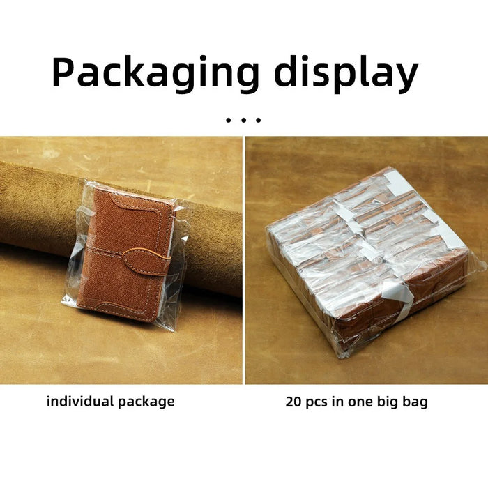 Canvas Card Holder Wallet Pouch Strong Adhesive Phone Kickstand - Brown - 6
