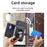 Canvas Card Holder Wallet Pouch Strong Adhesive Phone Kickstand - Brown - 7