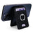 Rotary Phone Ring Holder Kickstand with Card Holder Cowhide Texture Leather Magnetic Card Slots - Black - 3