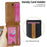 Litchi Texture Leather Card Holder Strap Holder Adhesive Phone Kickstand Wallet with Mirror - Black - 5