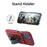 KT1 Card Holder Adhesive PU Leather Phone Wallet with Strap Holder - Black / Grey - 7