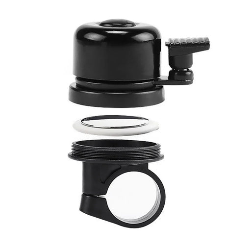 Bike Bell with AirTag Holder IPX5 Waterproof Anti-Theft Tracking Bicycle Bell for Cycling - Black - 1