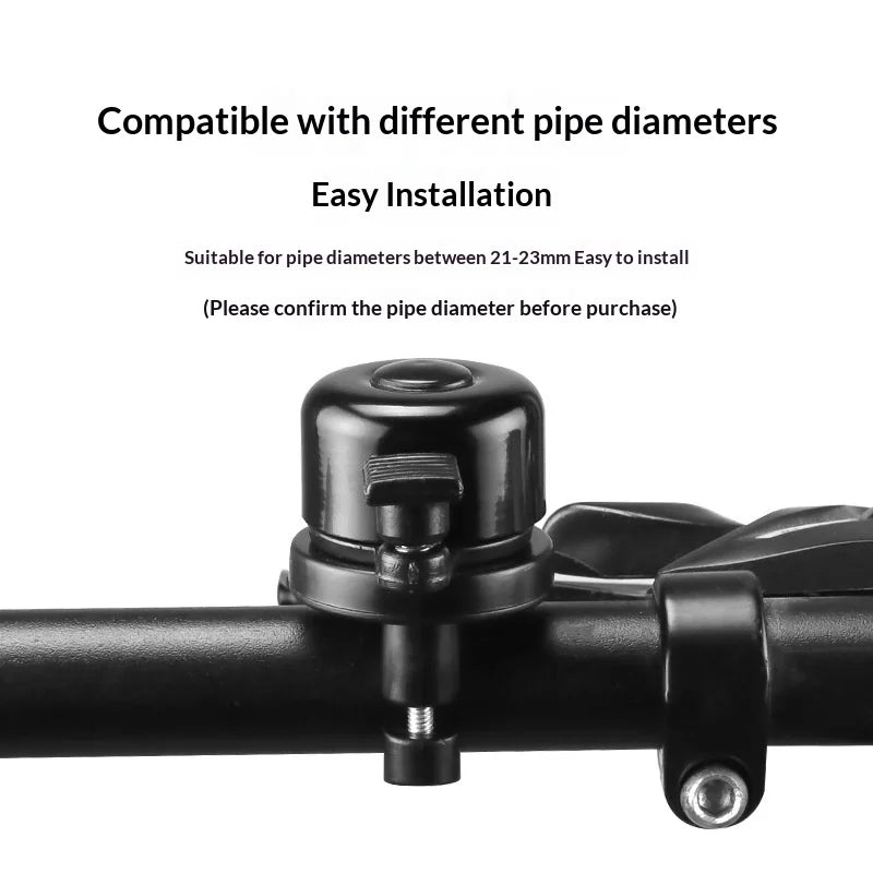 Bike Bell with AirTag Holder IPX5 Waterproof Anti-Theft Tracking Bicycle Bell for Cycling - Black - 7