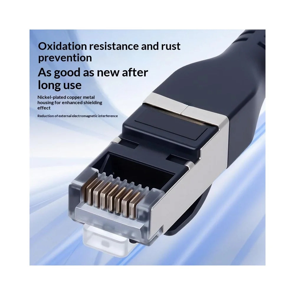 KY01A 1.8m USB-C to RJ45 Ethernet Adapter Braided Cable 1000Mbps Gigabit Network Cable for Laptop Phone Tablet - Grey  /  Silver - 3