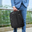 POSO PS-685 Vacuum Compression Business Travel Trolley Backpack with Wheels Waterproof Laptop Shoulder Bag - Black - 6