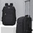 POSO PS-685 Vacuum Compression Business Travel Trolley Backpack with Wheels Waterproof Laptop Shoulder Bag - Black - 7