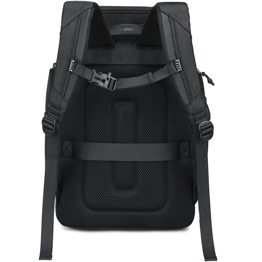 COOLBELL CB-8323 30L Business Backpack 180 Degree Opening Waterproof Laptop Bag with External Charging Ports - Black - 6