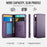 CASEME ME80 Magnetic Wallet with Stand Compatible with MagSafe RFID Blocking PU Leather Card Holder - Purple - 5