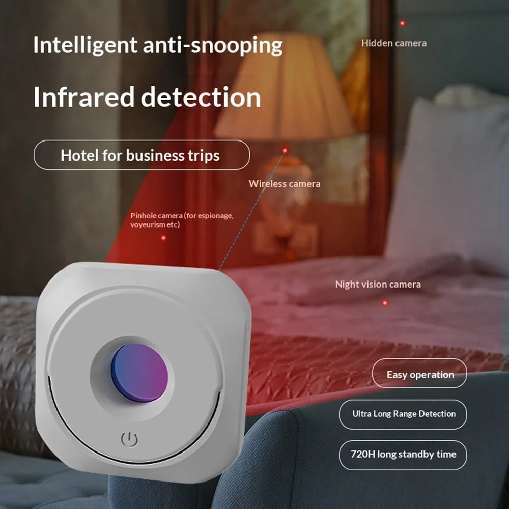 LXD-D5 Infrared Camera Detector Device Anti-Spy Hidden Camera Finder for Hotel Privacy Protection - Black - 4