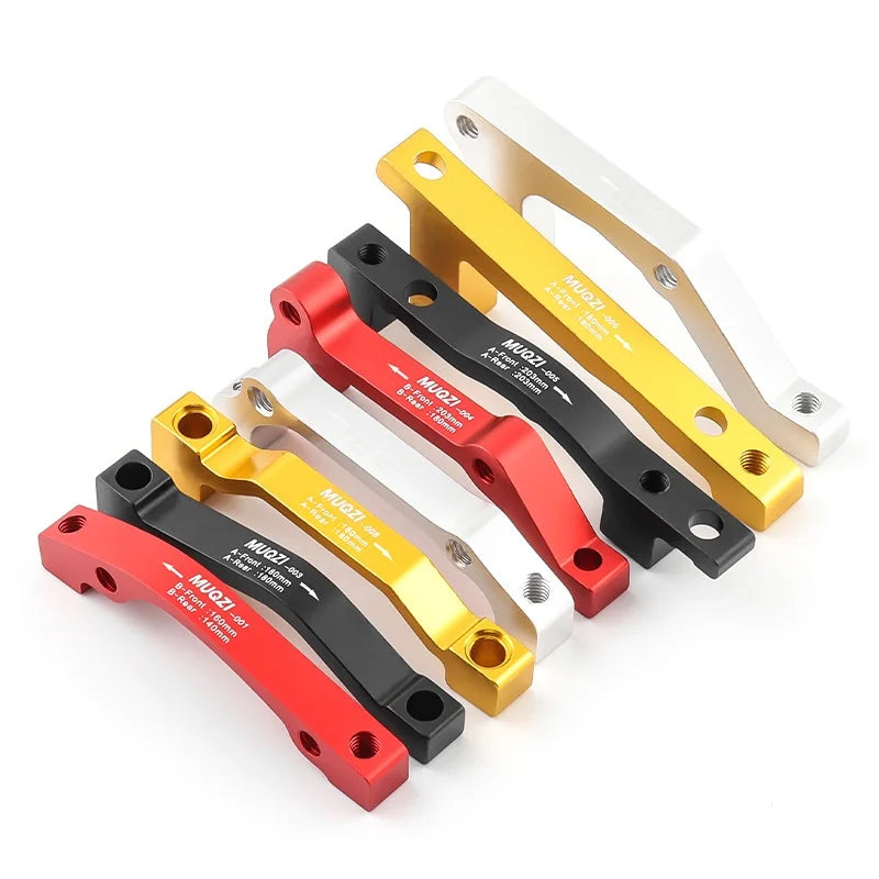 MUQZI Bike Disc Brake Adapter CNC Aluminum Alloy Disc Brake Mount Converter for MTB Road Bicycle - Gold/B Type/Front 180/Rear 160 - 6