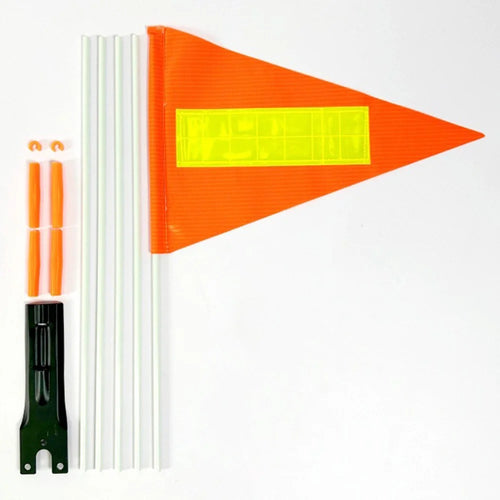 Children Bicycle Safety Flag with Pole Reflective Stripe High Visibility Bike Trailer Flag for Outdoor Cycling - 1