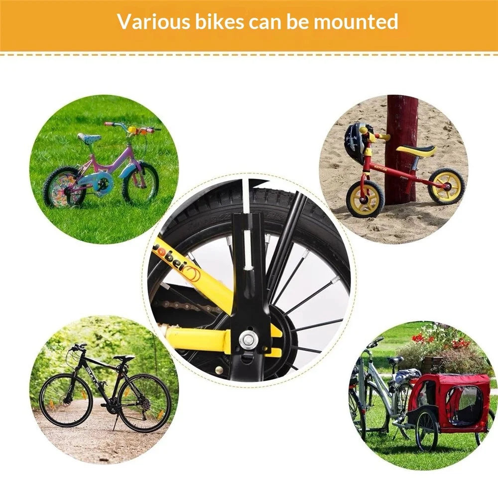 Children Bicycle Safety Flag with Pole Reflective Stripe High Visibility Bike Trailer Flag for Outdoor Cycling - 4