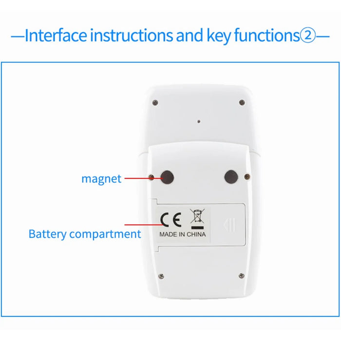 TS-84 Digital Meat Thermometer Waterproof Probe 8 Types 5 Doneness Levels Wireless BBQ Food Temperature - White - 6
