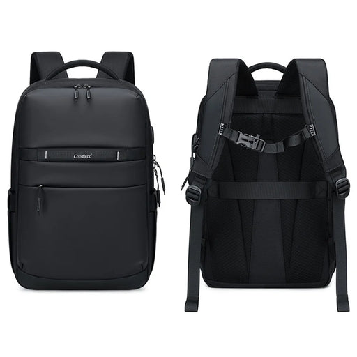 COOLBELL 8316 Travel Backpack 23L Waterproof Shoulder Bag with External USB Port for 15.6 inch Laptop - Black - 2
