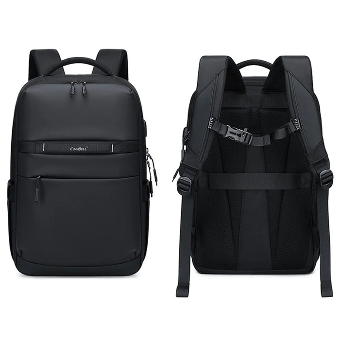 COOLBELL 8316 Travel Backpack 23L Waterproof Shoulder Bag with External USB Port for 15.6 inch Laptop - Black - 2