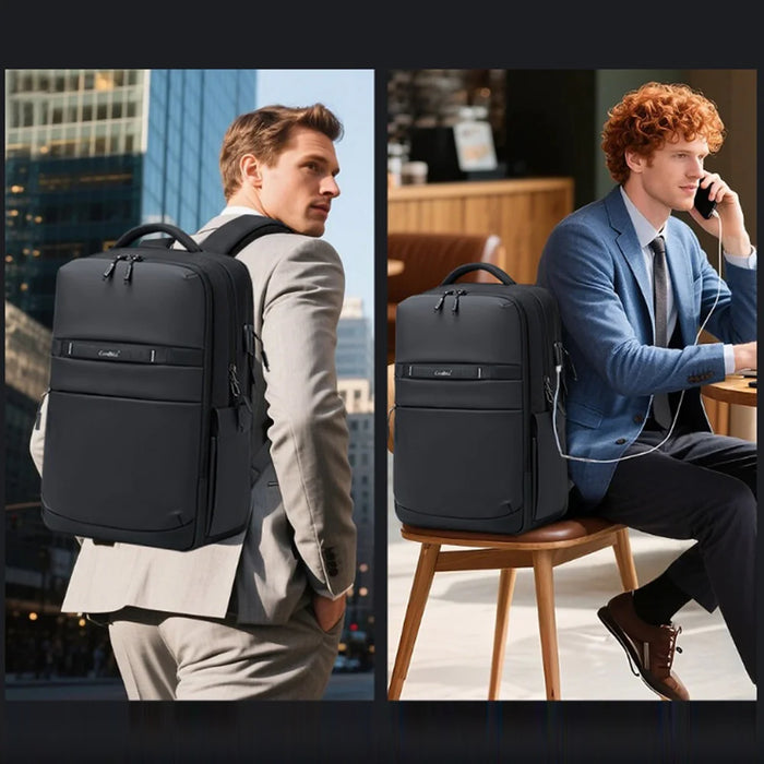 COOLBELL 8316 Travel Backpack 23L Waterproof Shoulder Bag with External USB Port for 15.6 inch Laptop - Black - 4