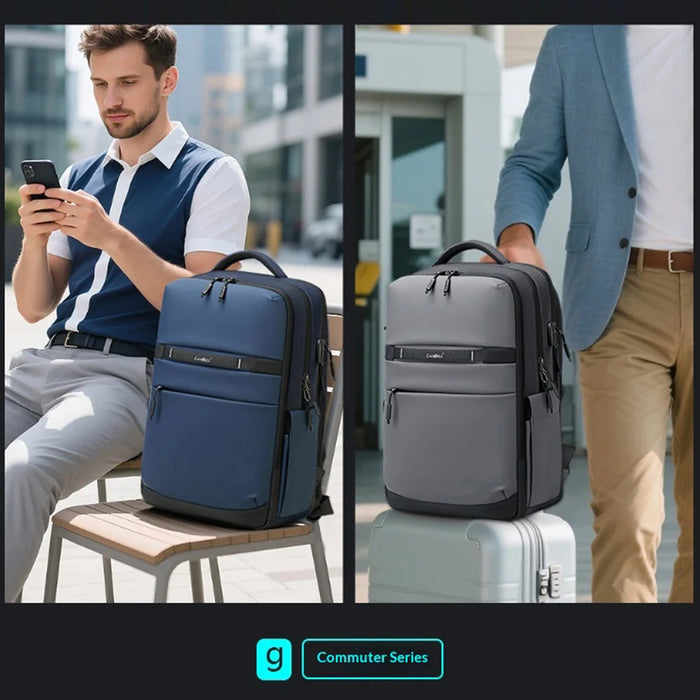 COOLBELL 8316 Travel Backpack 23L Waterproof Shoulder Bag with External USB Port for 15.6 inch Laptop - Black - 5