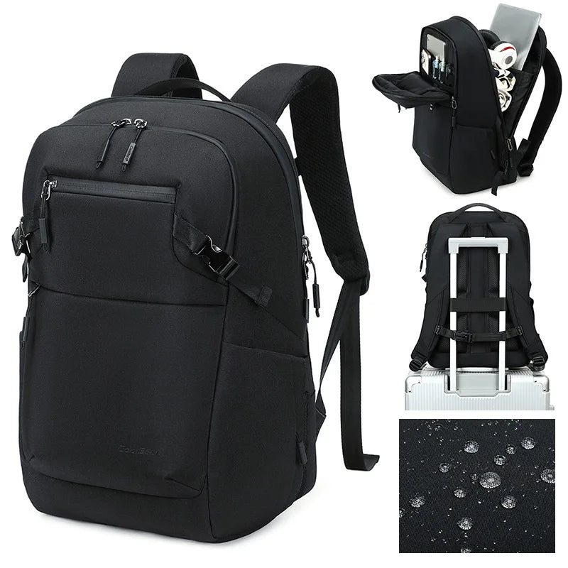 COOLBELL 8318 30L Business Laptop Backpack Waterproof Travel Shoulder Bag for 15.6 Inch Notebook - Black - 4