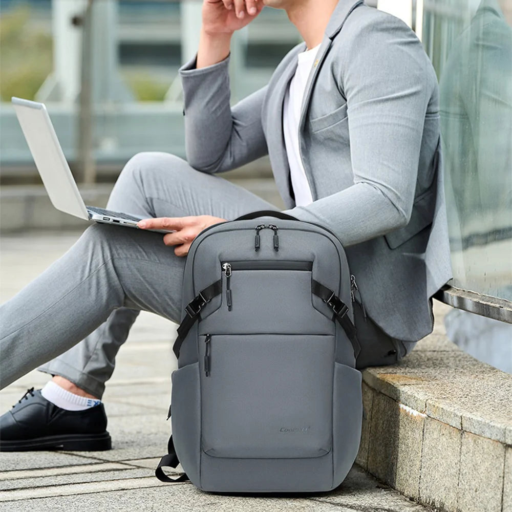 COOLBELL 8318 30L Business Laptop Backpack Waterproof Travel Shoulder Bag for 15.6 Inch Notebook - Black - 7