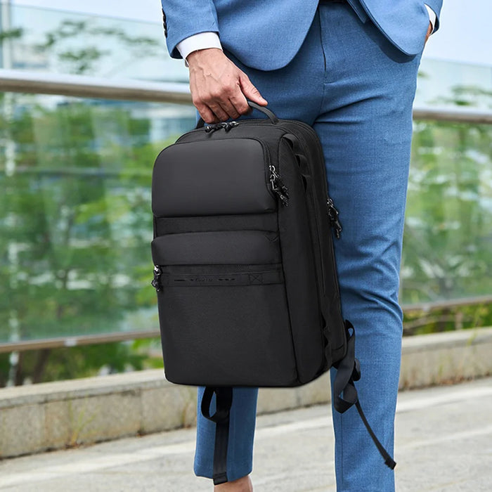 COOLBELL 8326 Men Laptop Backpack Business Travel Bag for 15.6 Inch Notebook Waterproof Large Capacity Daypack - Black - 4