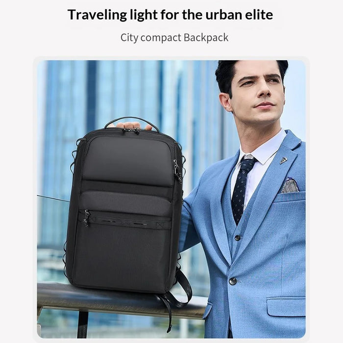 COOLBELL 8326 Men Laptop Backpack Business Travel Bag for 15.6 Inch Notebook Waterproof Large Capacity Daypack - Black - 5
