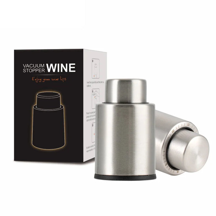 Stainless Steel Wine Vacuum Stopper with Date Dial Wine Preserver Sealer Pump for 750ml Bottle Storage - 6