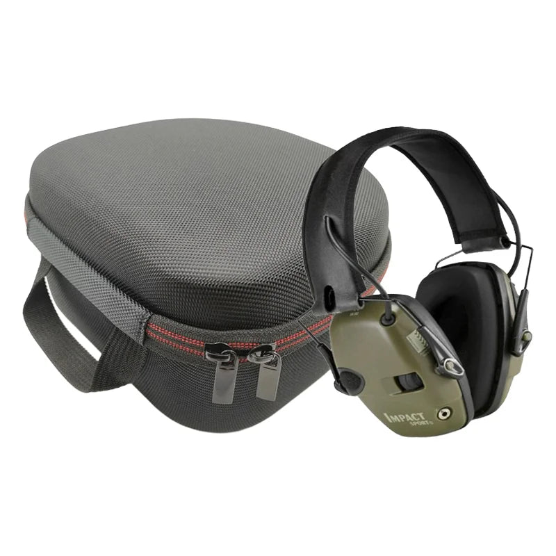 For Howard Leight Shooting Sports Noise Canceling Headphones Oxford Fabric Storage Case EVA Hard Shell Carrying Bag - Black - 2