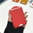 Magnetic Wallet Phone Card Holder Leather Slim Cardholder Strong Magnet Phone Pocket - Red - 1
