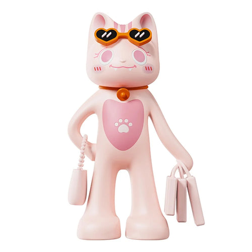 SAYROSE VIKKY-01 Cartoon Cat IP Decorative Figure Cute Mini Collectible Desk Ornament with Magnetic Base - Pink - 1