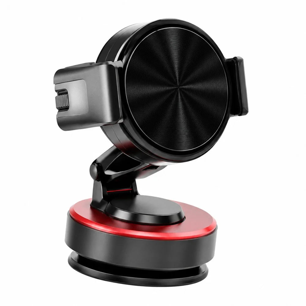 K33 Magnetic Car Phone Holder 360 Degree Rotation Vacuum Suction Dashboard Mount Anti-Vibration Stand - Black - 1