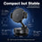 K55 Car Phone Holder 360 Degree Rotation Vacuum Suction Magnetic Mount for Dashboard Windshield - Black - 6